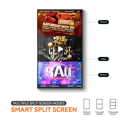 Commercial Ads Screen Led Advertising Player 43 Inch Wall Mount Media Player Digital Signage And Displays